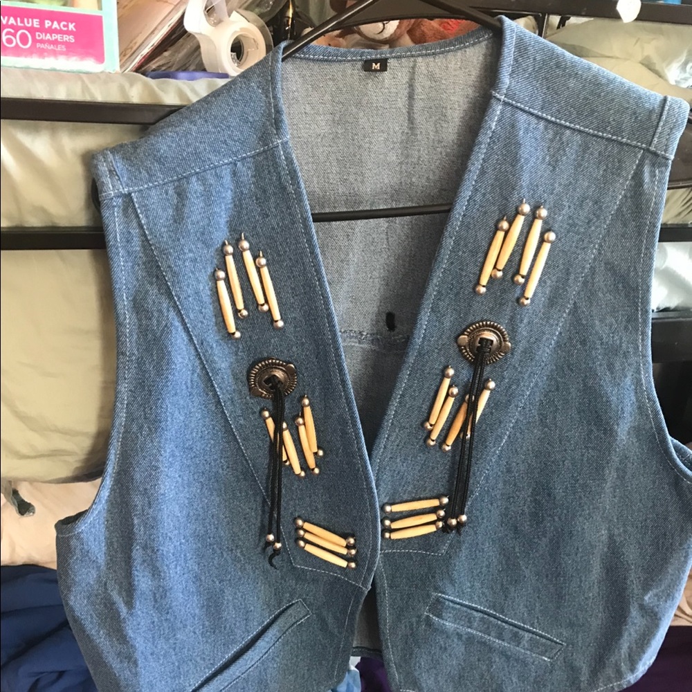 Vintage Blue Denim Kobler Vest Medium